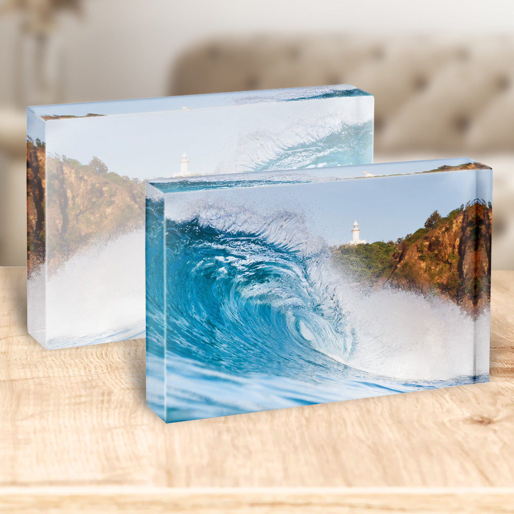 Lighthouse Wave | Byron Bay – Acrylic Block