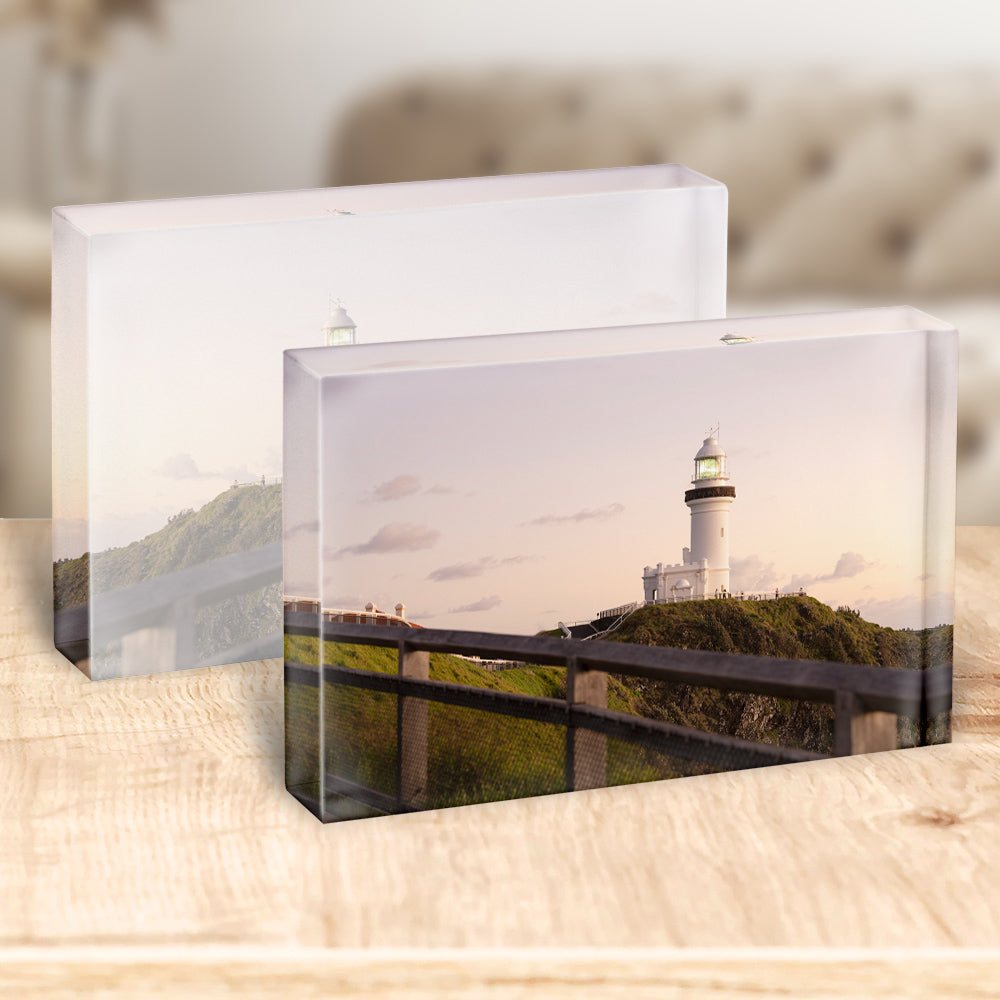 Lighthouse Dusk | Byron Bay – Acrylic Block